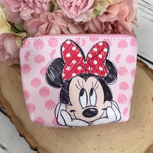 Minnie Mouse Coin Purse Keychain Storage Bag - Picture 3 of 4